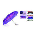 Print Polyester 3 Fold Open&Close Windproof Umbrella (YS-3FD22083507R)